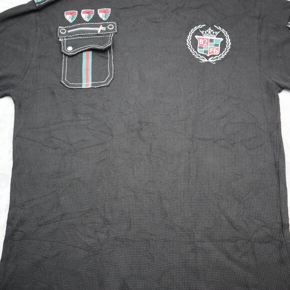 One Color One Nation Sweater Mens 3XL Black Long Sleeve Pullover Waffle Knit - Picture 12 of 16